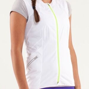 LULULEMON PRESTA VEST WHITE NEON YELLOW 4
